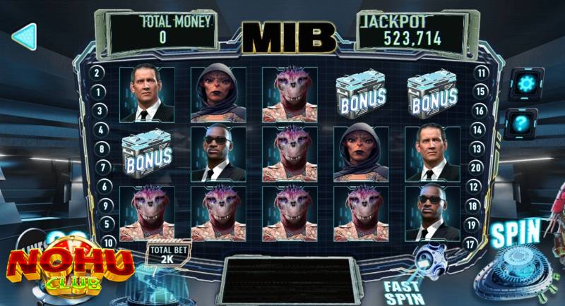 Những biểu tượng trên game MIB Slot Man Club