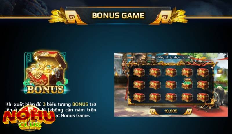 Bonus Game trong hệ thống Sơn tinh Thủy tinh Hit Club