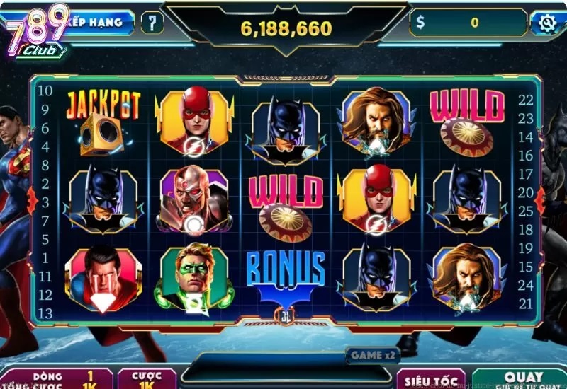 Slot siêu anh hùng Justice League hoành tráng cho fan DC Comics