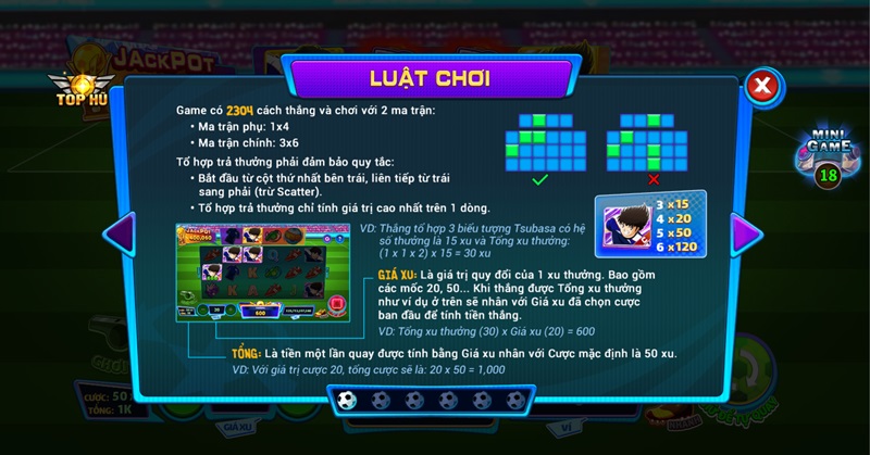 Slot game tới 2304 cách chiến thắng