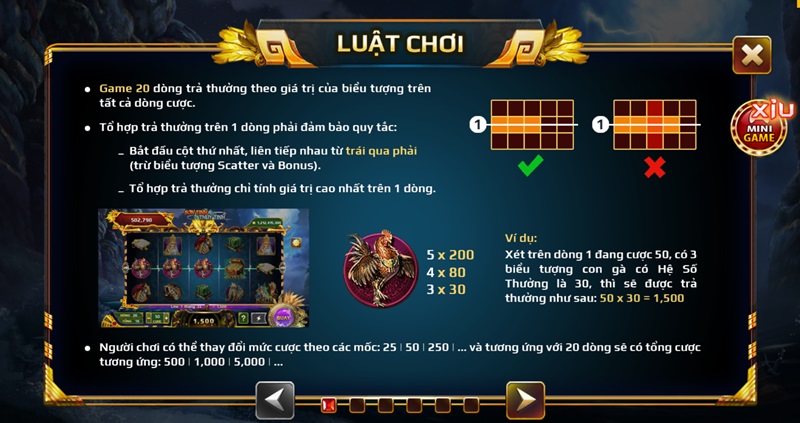 Cần làm quen với các nút điều khiển trong slot Sơn Tinh Thủy Tinh Go88