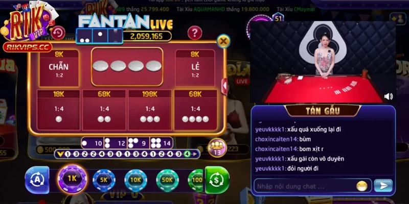 Slot Fantan Live RikVip từ trung quốc