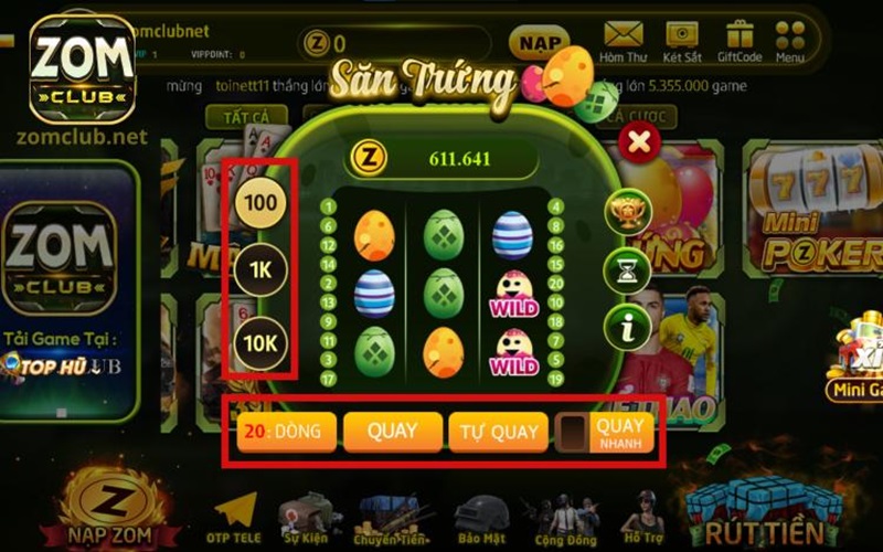 Game tuổi thơ Săn trứng phiên bản ZomClub